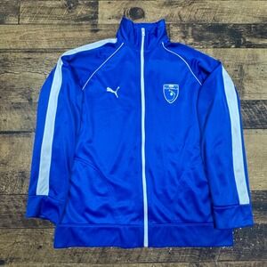 Puma Guatemala National Team Soccer Track Jacket Blue White Men's Large USA Made